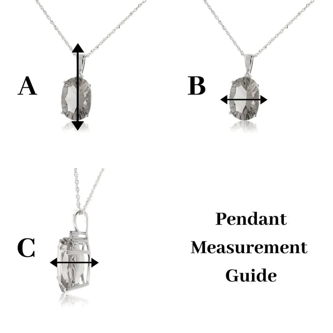 Imperial Topaz & Diamond Drop Pendant