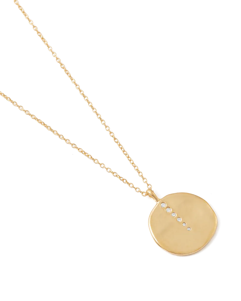 Kirstin Ash Sun Lines Coin Necklace, Gold or Silver