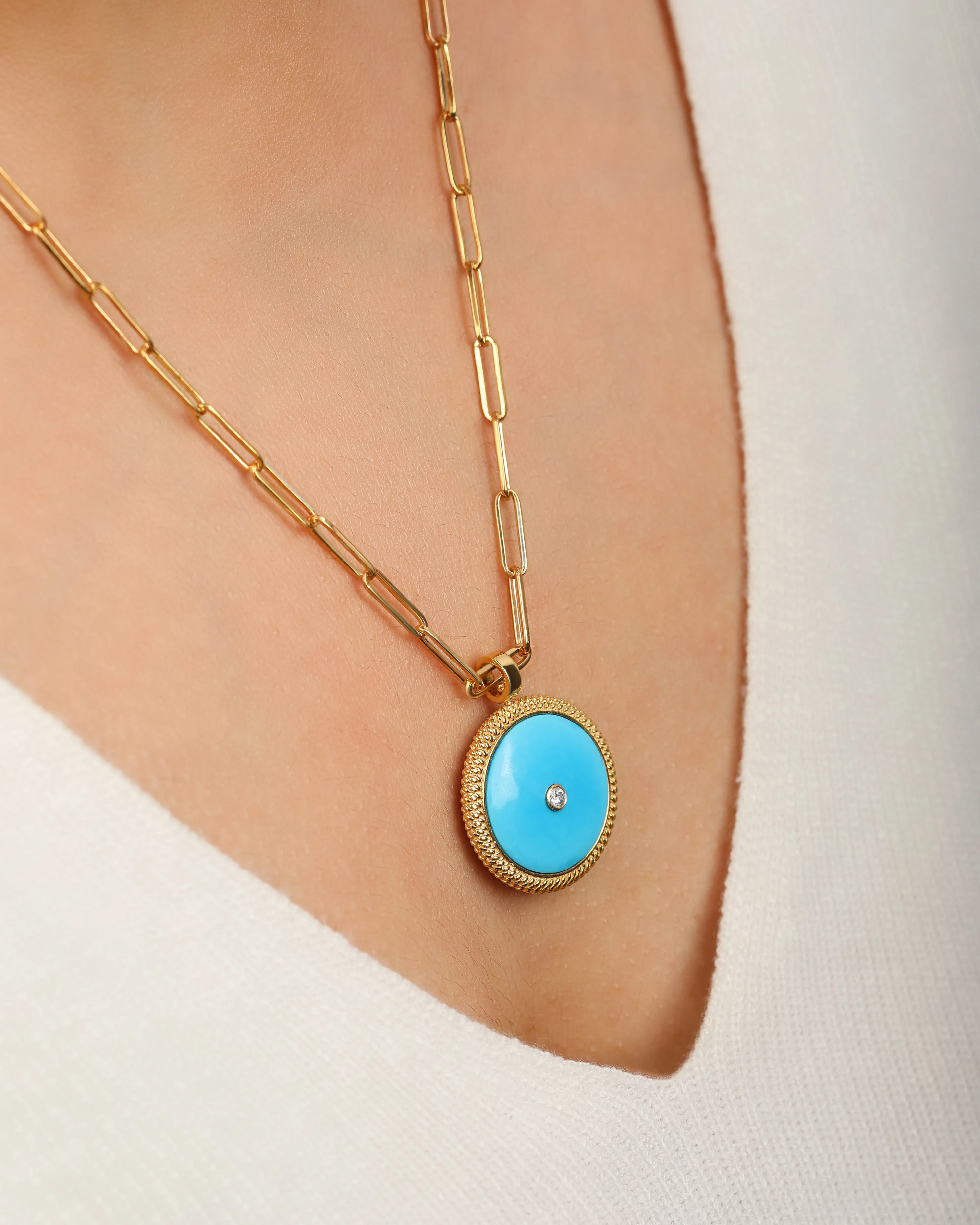 Lapis Medallion Vermeil Necklace