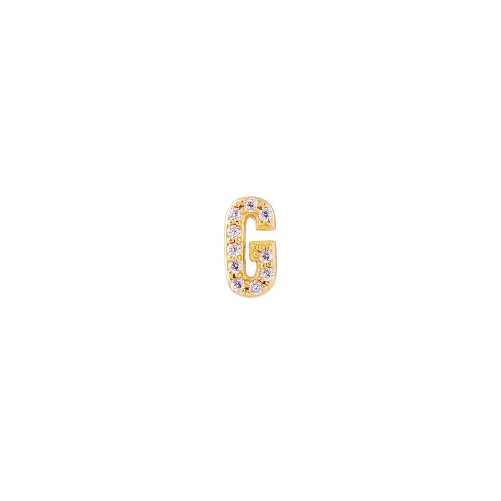 LETTER PAVE STUD - G