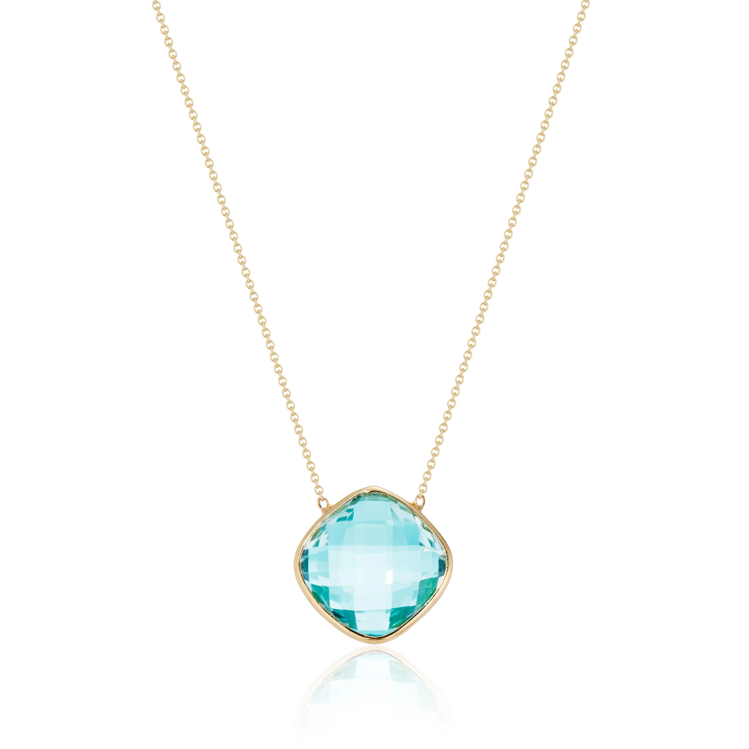 Lulu Blue Topaz Necklace,18k Gold