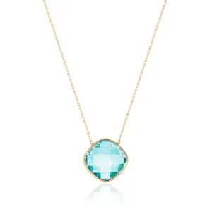 Lulu Blue Topaz Necklace,18k Gold