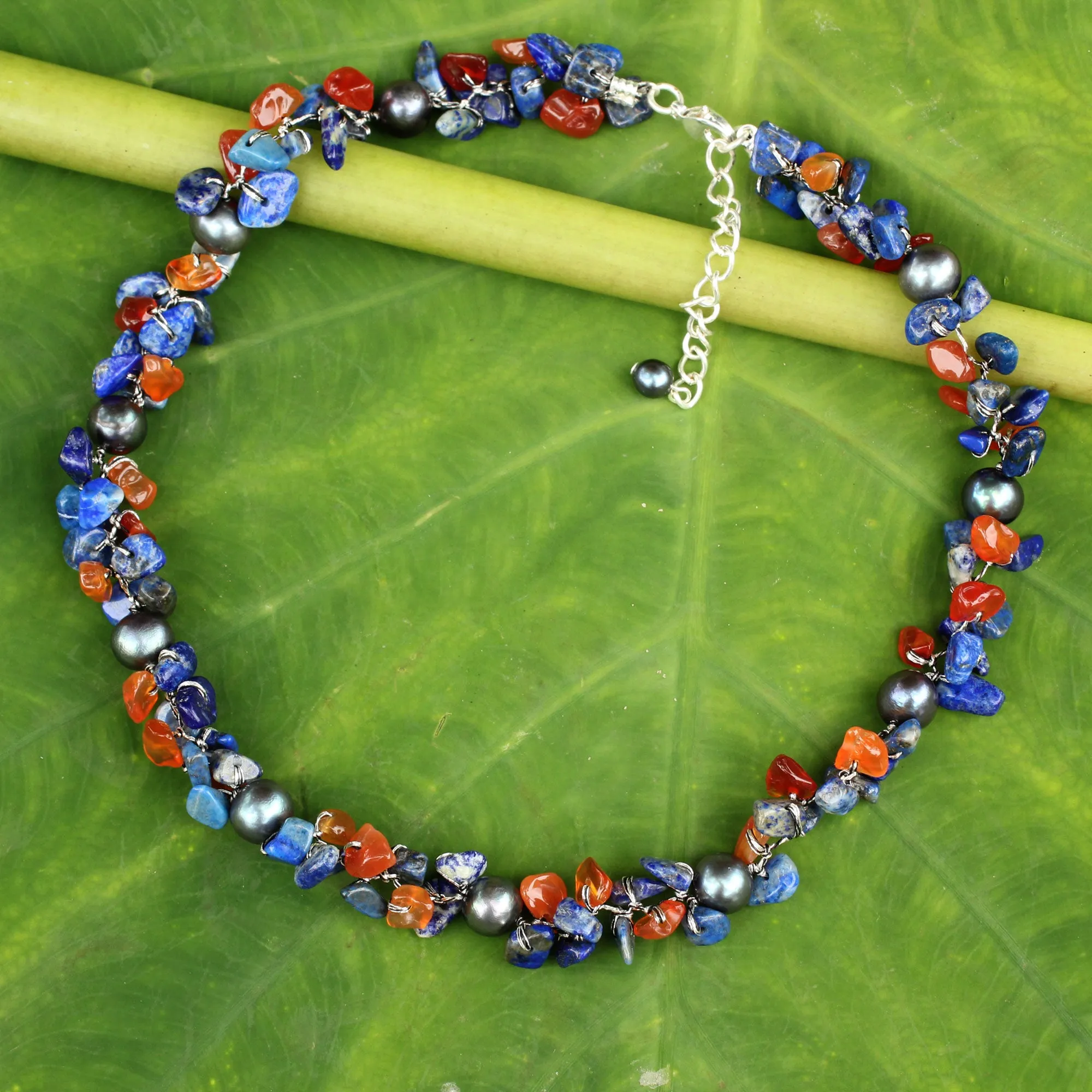 Luscious Chic Multi-Gem Beaded Necklace