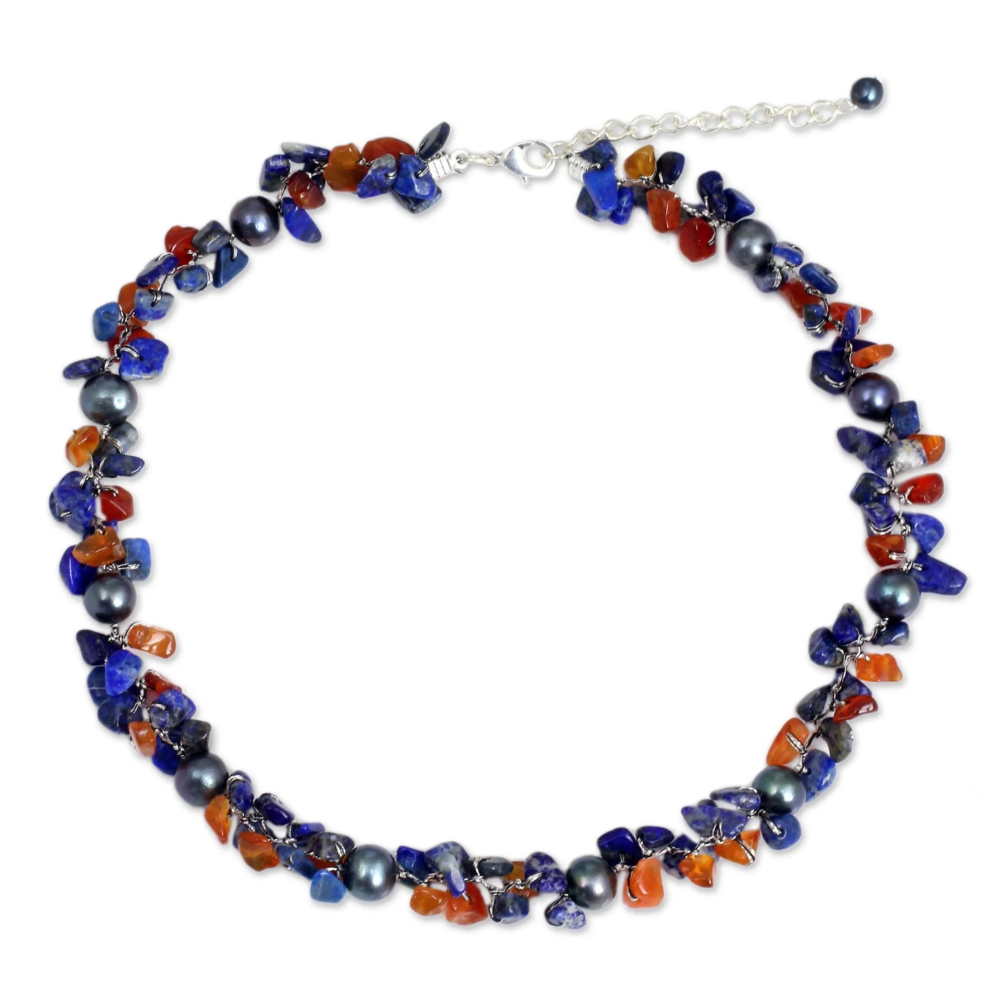 Luscious Chic Multi-Gem Beaded Necklace