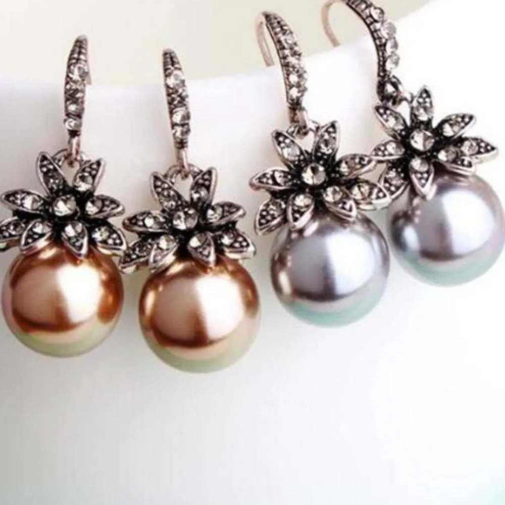 Luxury Pearl Drop Earrings Fine Jewelry Accessory