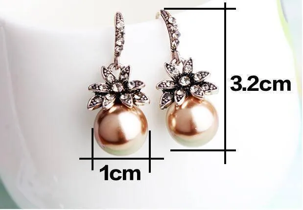 Luxury Pearl Drop Earrings Fine Jewelry Accessory