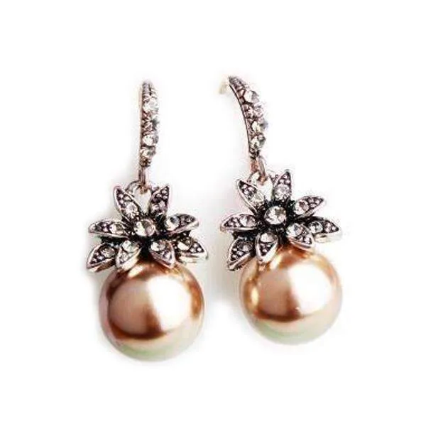 Luxury Pearl Drop Earrings Fine Jewelry Accessory