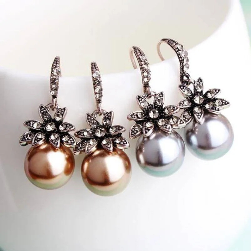 Luxury Pearl Drop Earrings Fine Jewelry Accessory