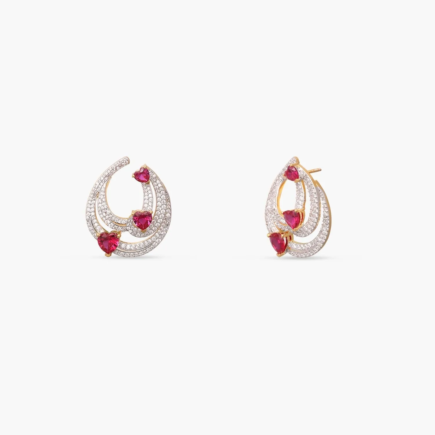 Lyra CZ Silver Hoop Earrings