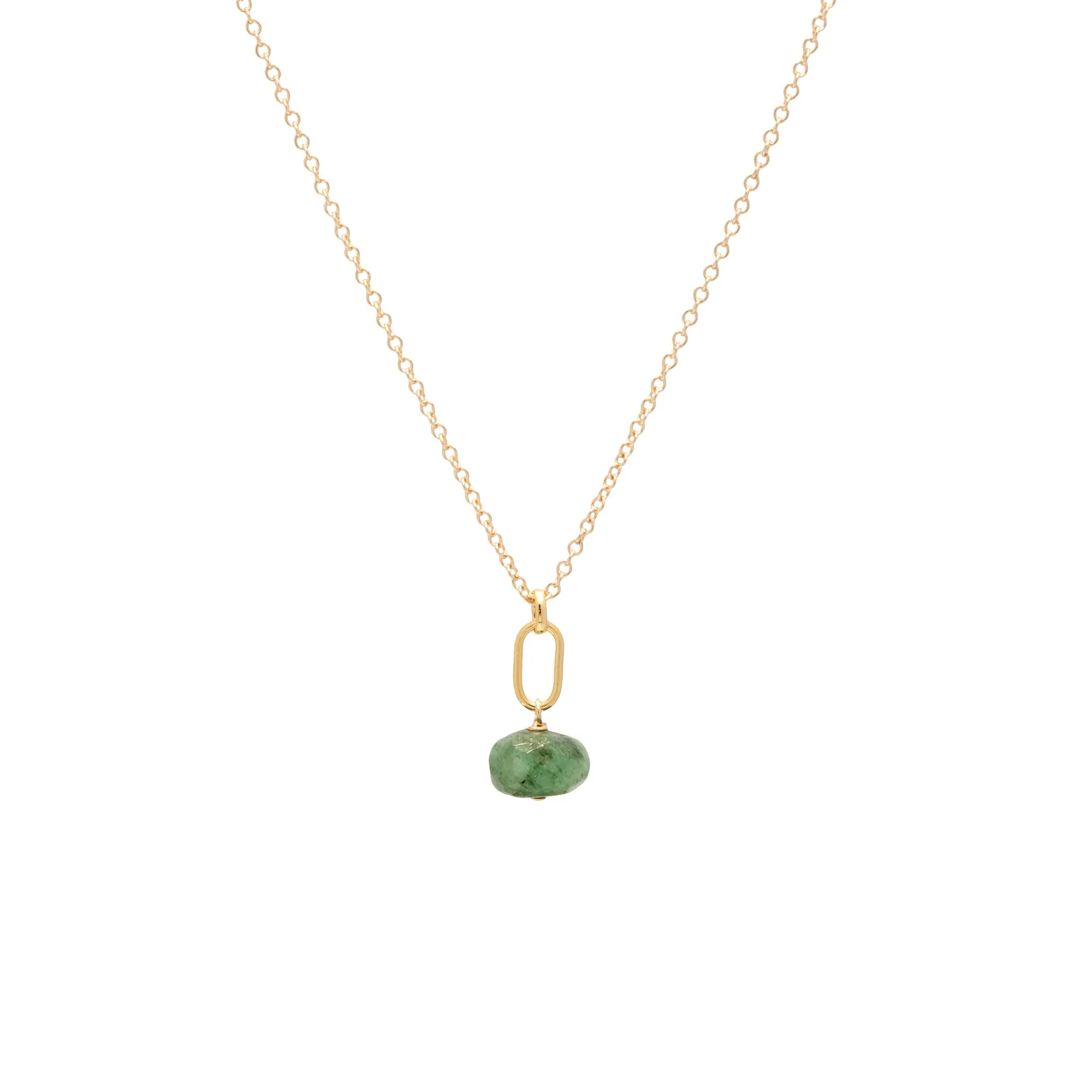 May Birthstone Emerald Necklace