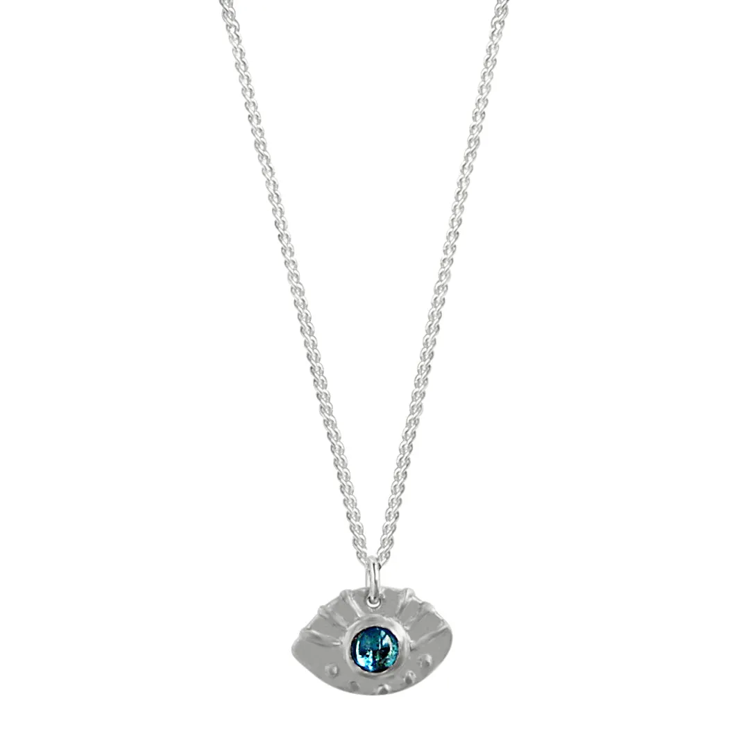 Mini Eye of Protection Necklace | Sterling