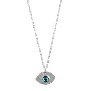 Mini Eye of Protection Necklace | Sterling