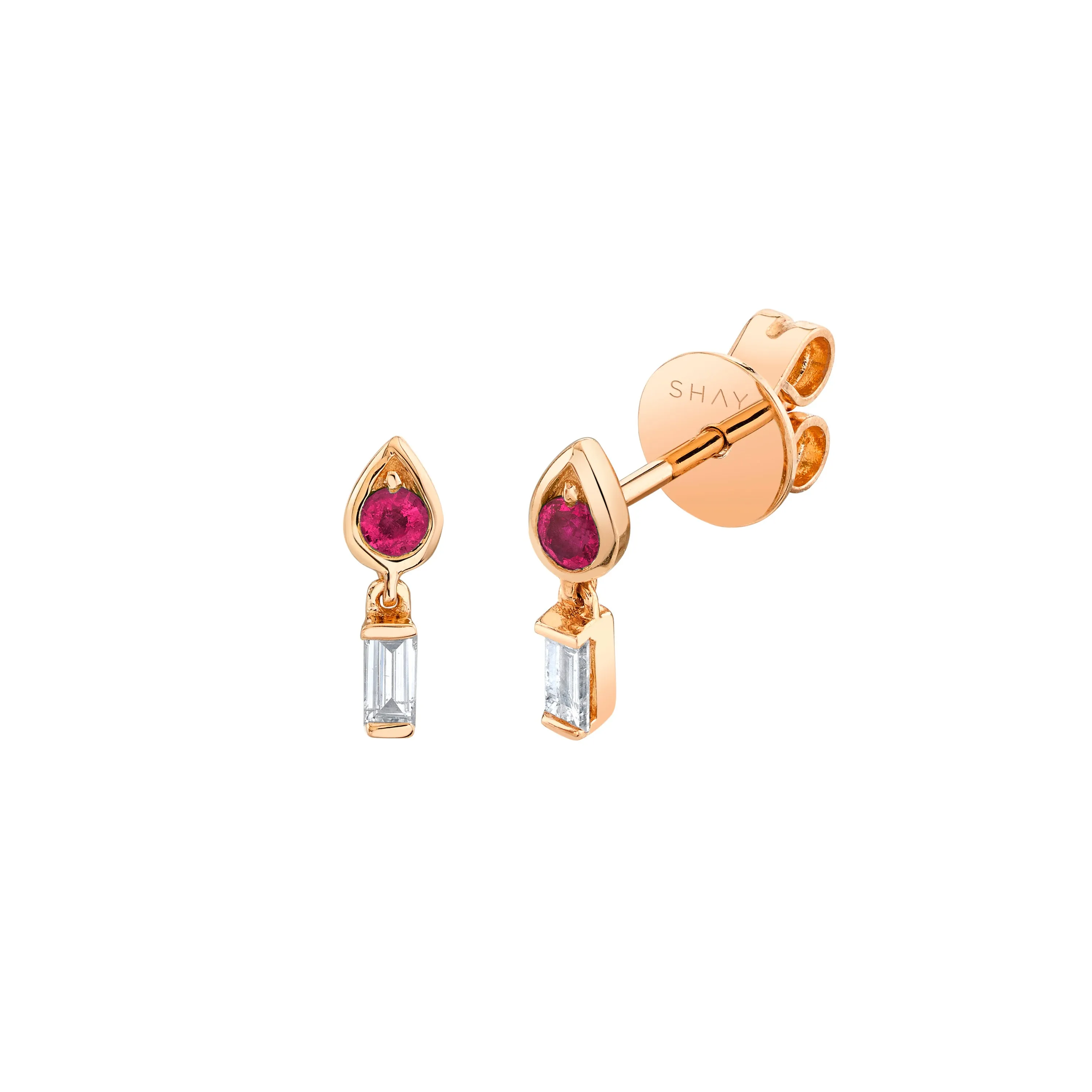 MINI ME DIAMOND & RUBY SAPPHIRE IT'S LIT STUDS