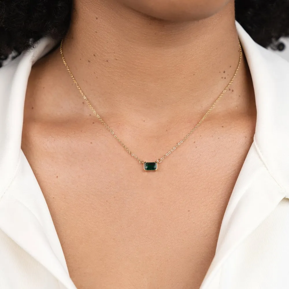 Monica Green Emerald Necklace