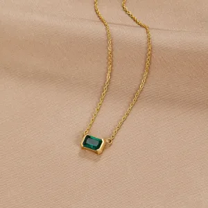 Monica Green Emerald Necklace