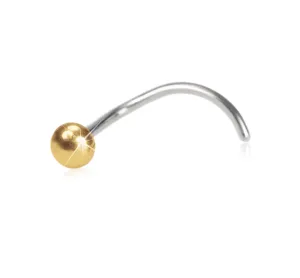 Nose Stud Gold Titanium - Plain Ball