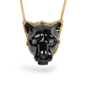 Obsidian Black Panther Necklace