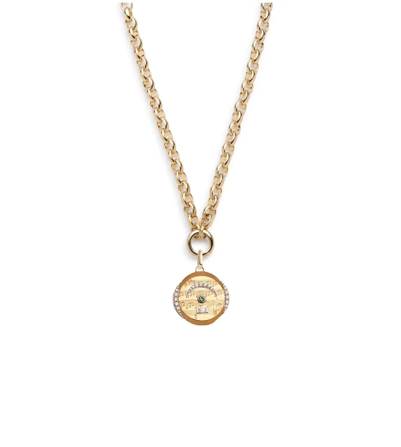 Pause - Internal Compass : Heavy Open Belcher Chain Necklace