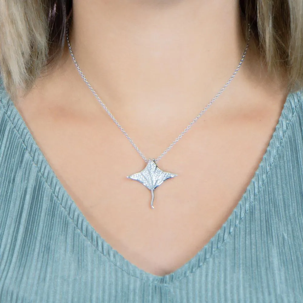 Pavé Manta Ray Pendant