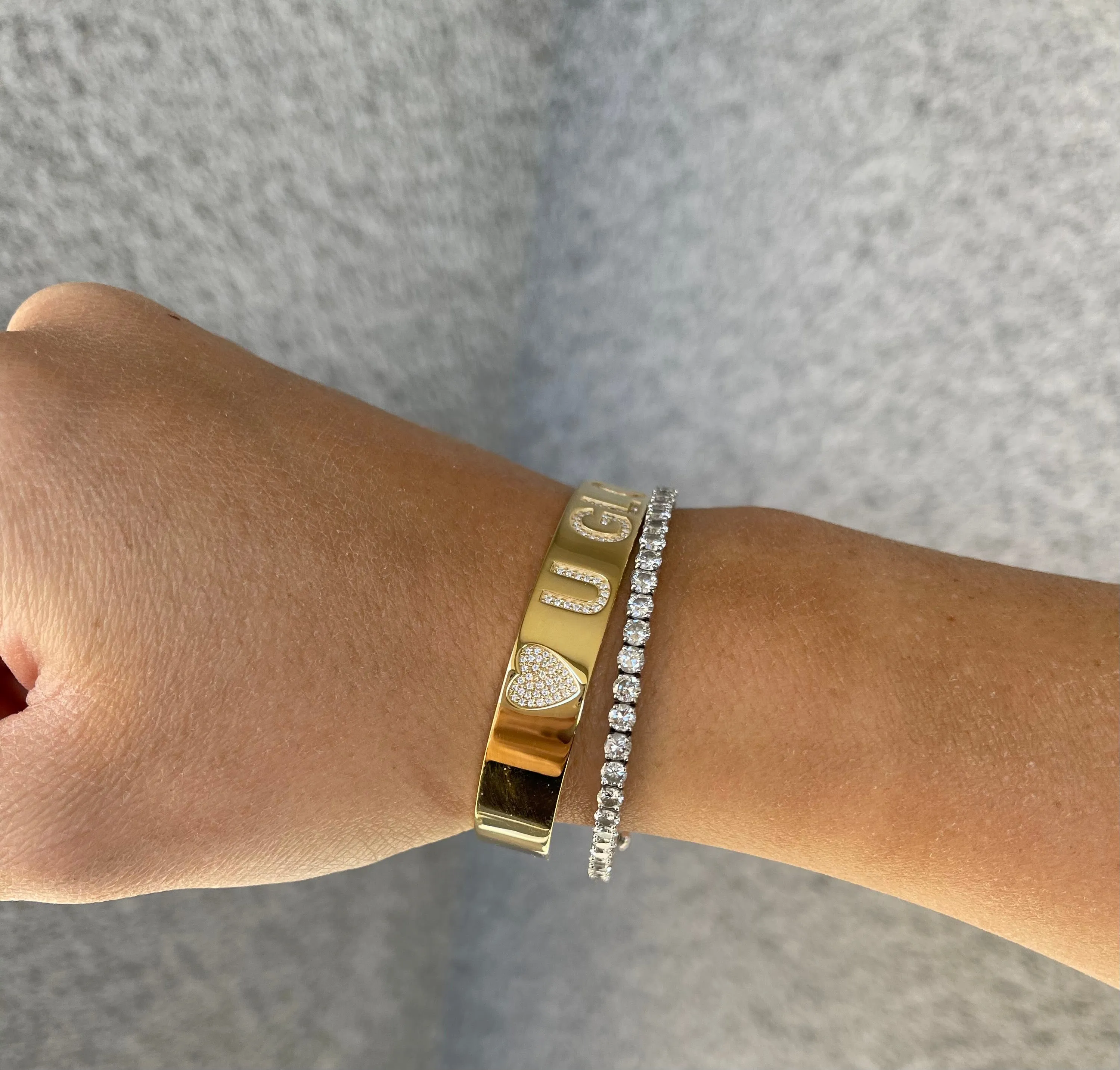 Pave Custom Name Bangle