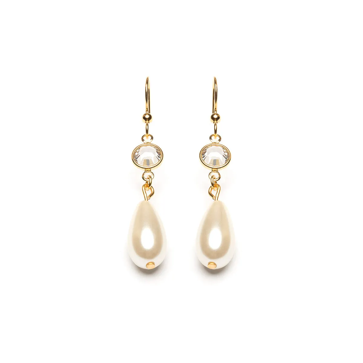 Pearl Drop Crystal Earrings