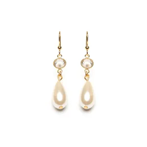 Pearl Drop Crystal Earrings