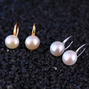 Pearl Earrings - Bridesmaid Pearl Earrings - Bridal Party Gift - Wedding Shower Jewelry - Sweet 16 - Gold Silver - Drop Earring - Moondrop