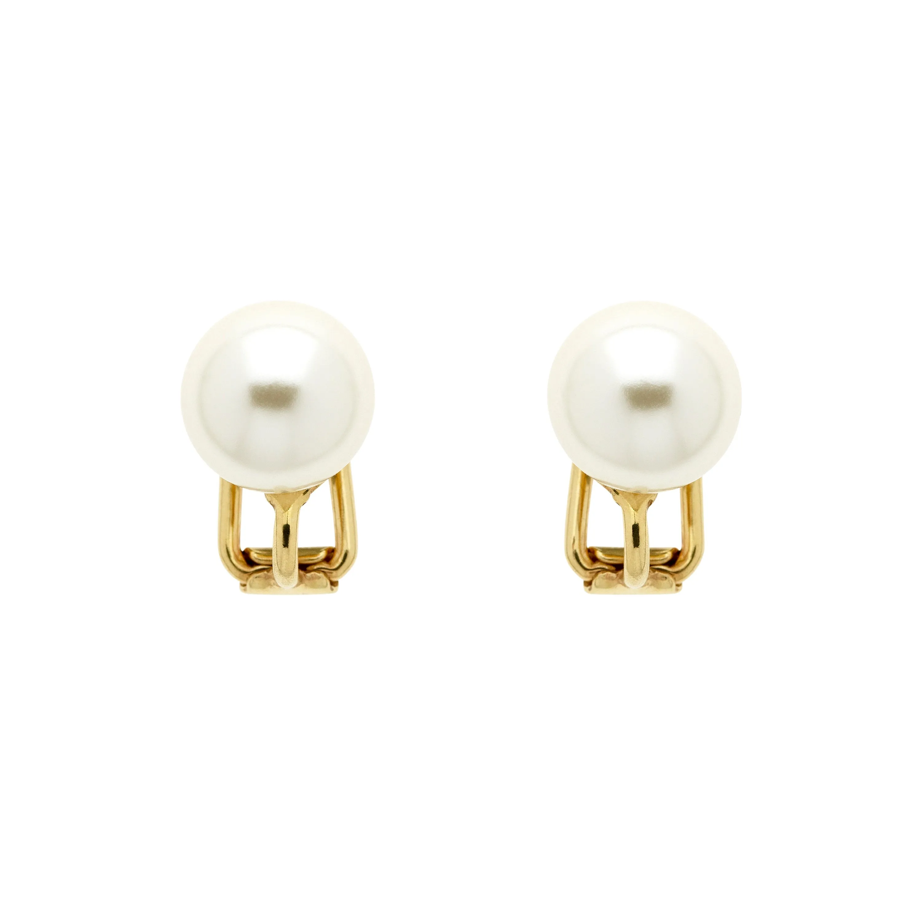 Pearl Stud Clip Earrings