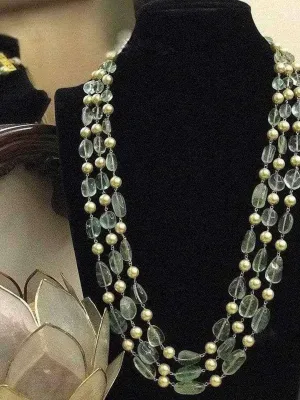 Pearls And Fluoride Necklace