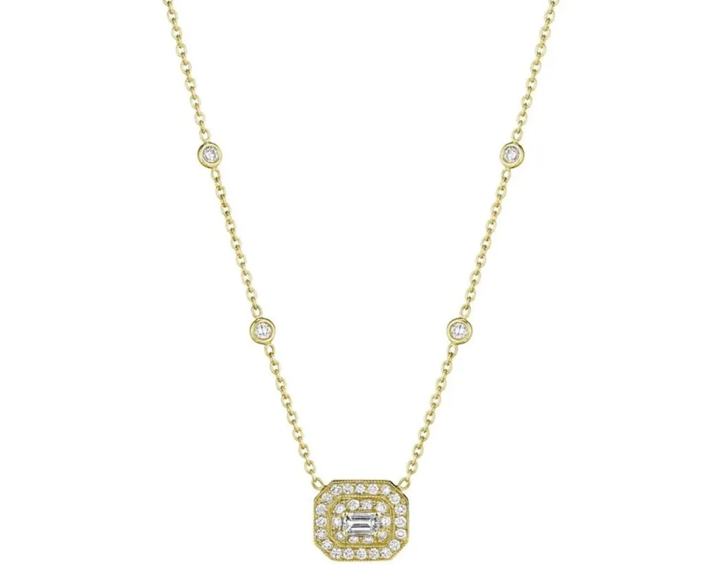 Penny Preville Mid Emerald Cut Art Deco Necklace