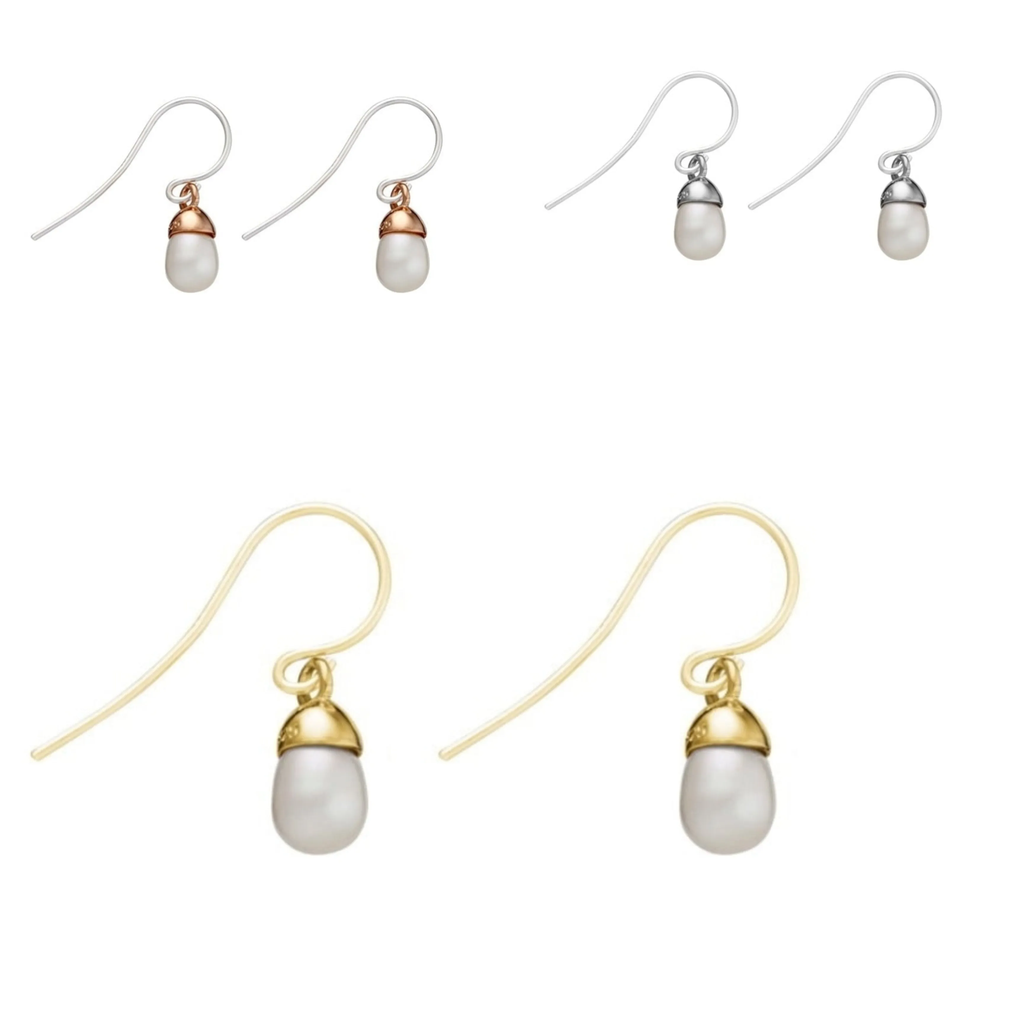 Petite Freshwater Pearl drop earrings