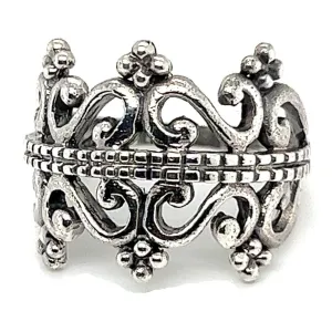 R182 Vintage Crown Ring