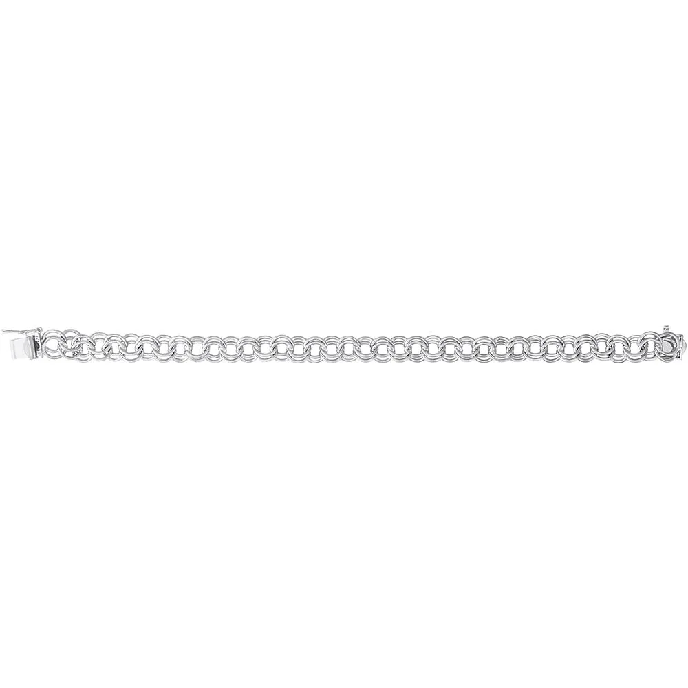 Rembrandt Charms Large Double Link Curb Classic Bracelet