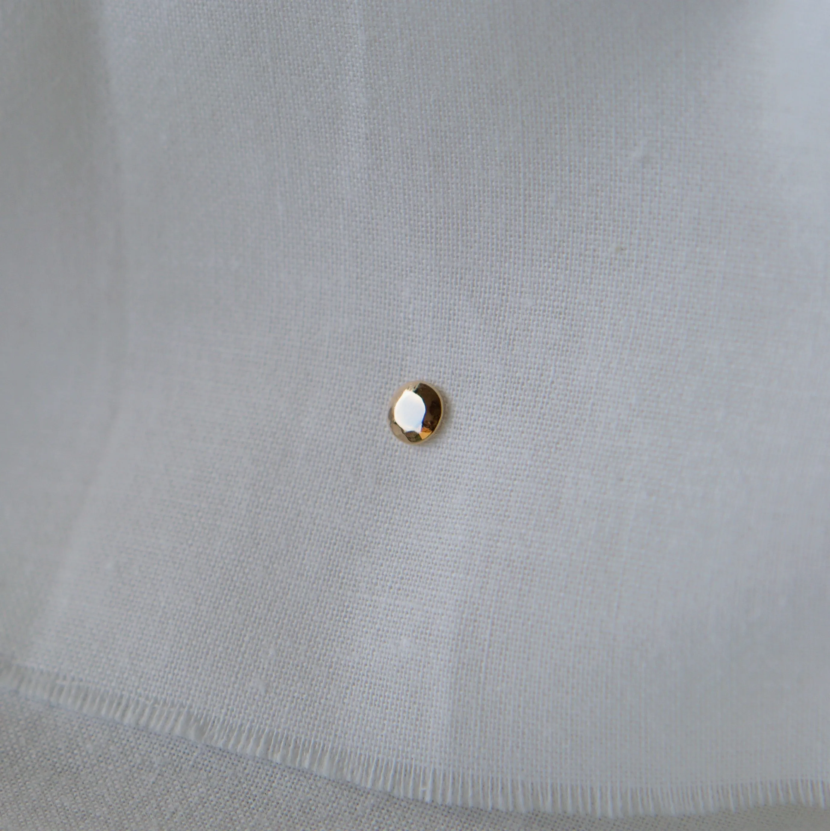 Round Gem Stud Earring - Solid 14kt