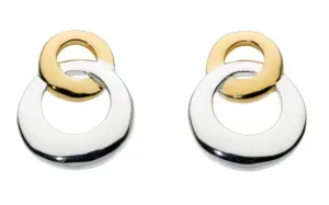 SILVER LINKING CIRCLES MIXED COLOUR STUDS 4863HP013