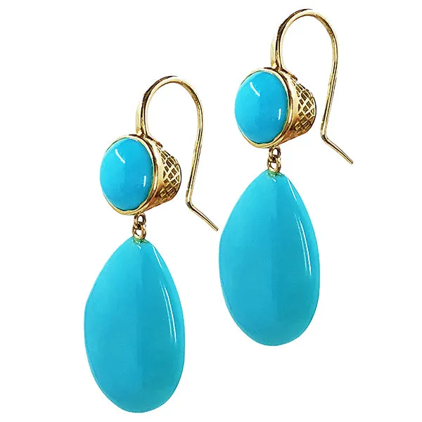 Sleeping Beauty Turquoise Drop Earring