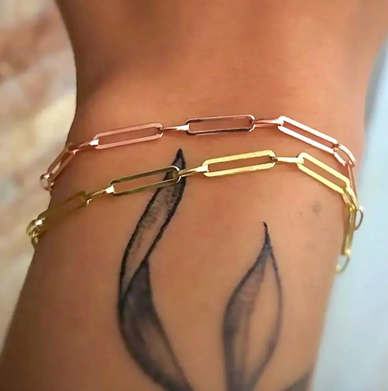 Sterling Paperclip Link Bracelet