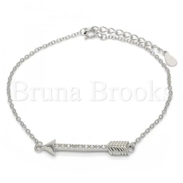 Sterling Silver 03.336.0011.07 Fancy Bracelet, with White Micro Pave, Polished Finish, Rhodium Tone