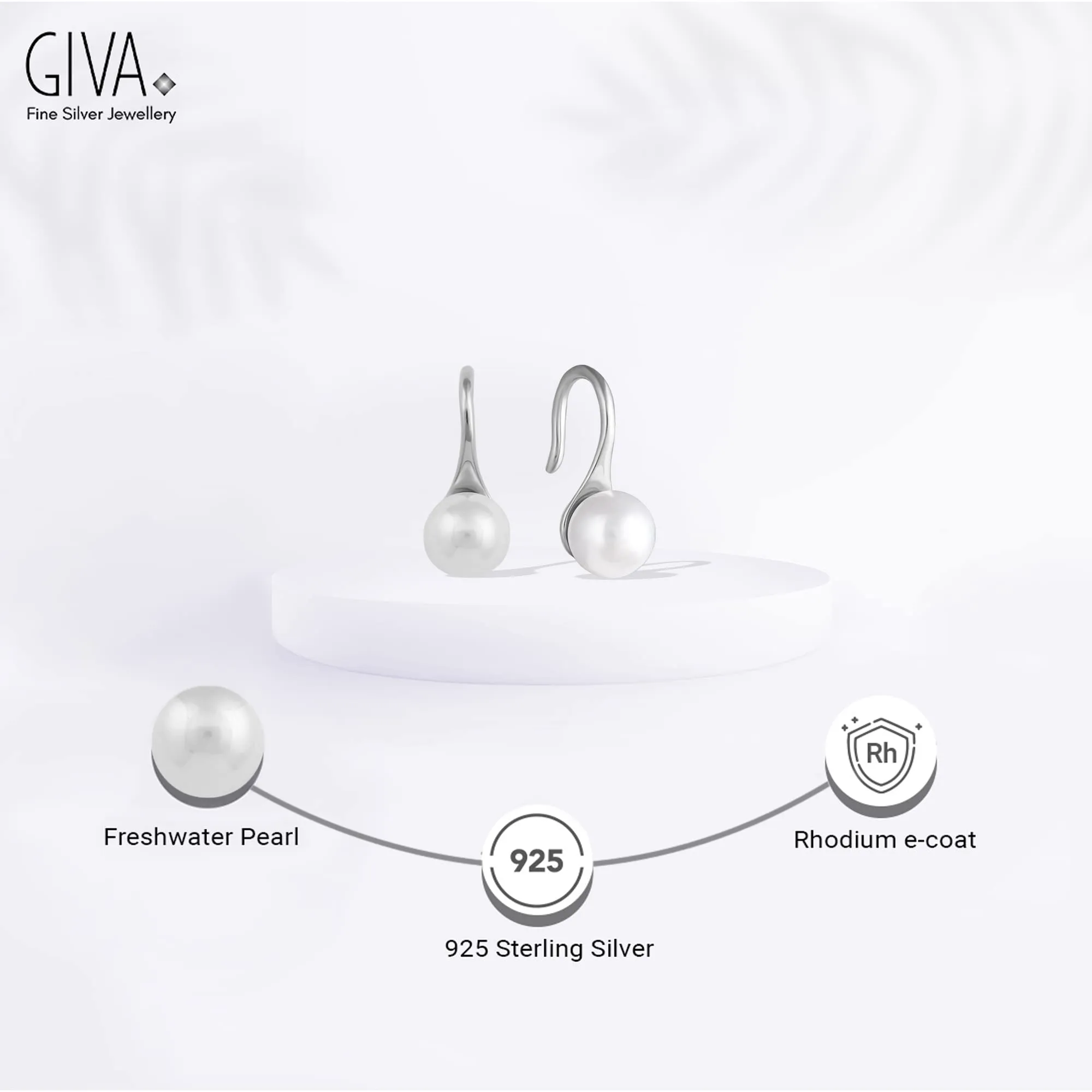 Sterling Silver Hypoallergenic Freshwater Cultured Pearl Earrings for Women