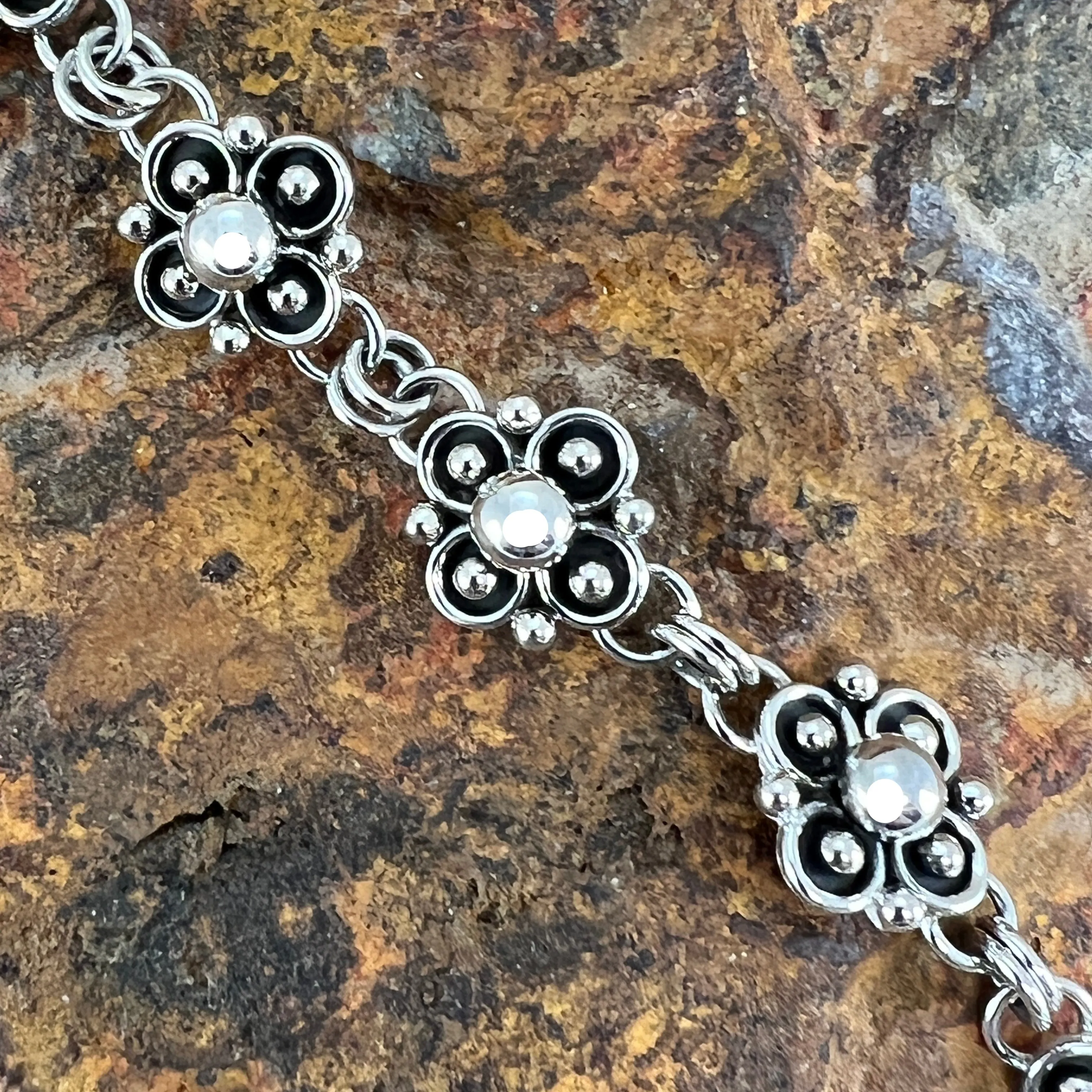 Sterling Silver Link Bracelet by Artie Yellowhorse