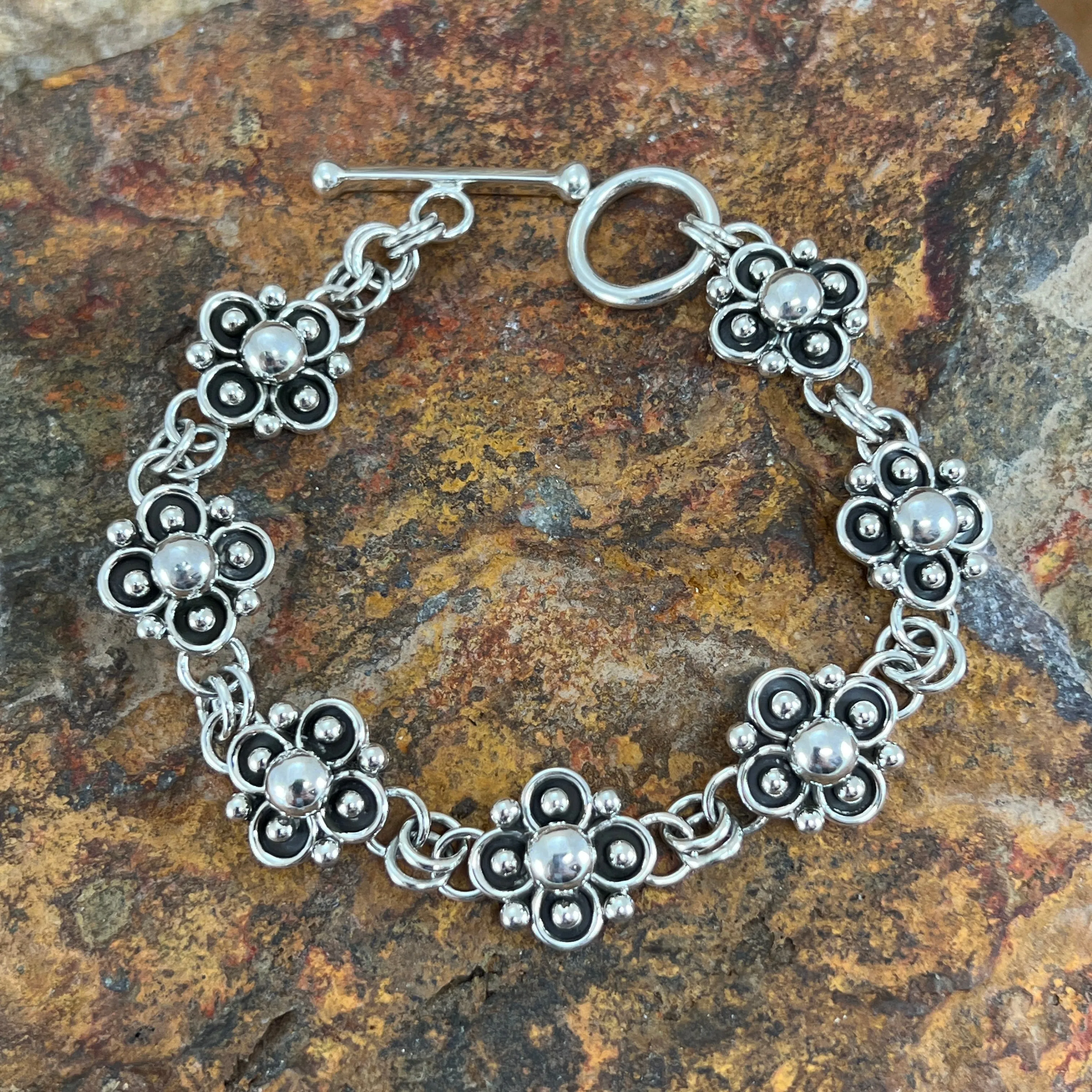 Sterling Silver Link Bracelet by Artie Yellowhorse