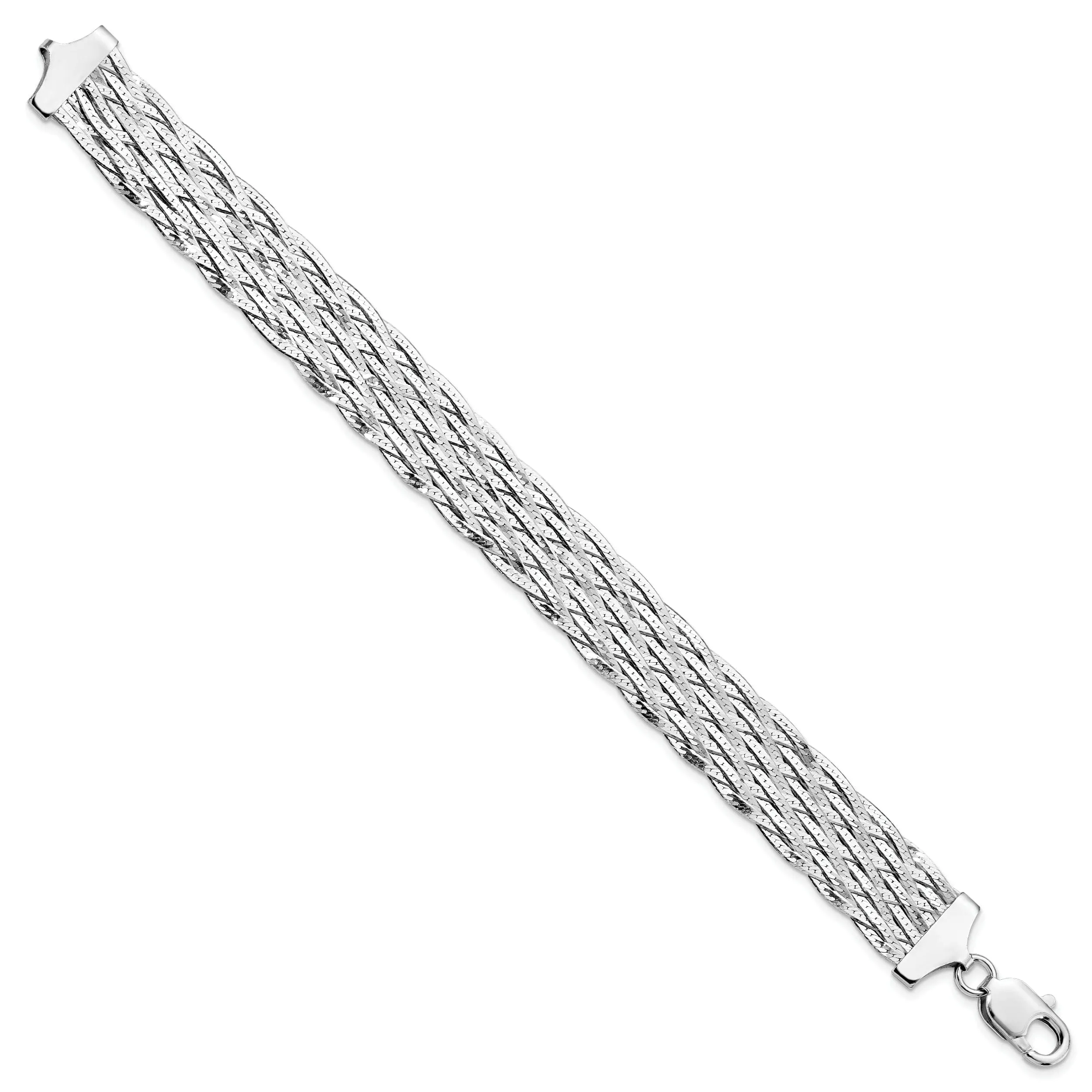 Sterling Silver Polished Braided Bracelet