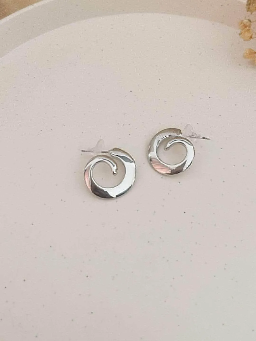 Sterling Silver Swirl Earrings