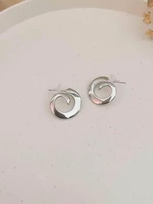 Sterling Silver Swirl Earrings