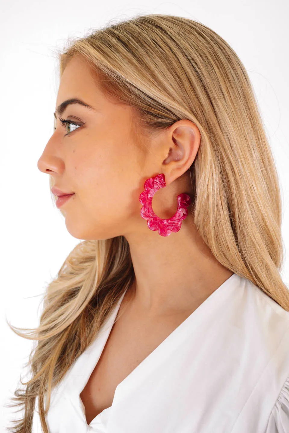 Sweet Florals Earrings - Pink