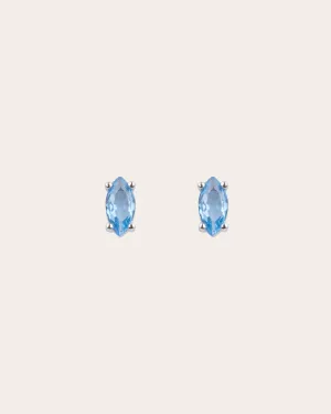 The Marquise studs - azure blue