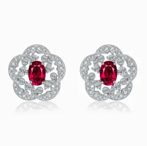 THIALH - FAUNA & FLORA - Ruby in 18K Rose Gold earring