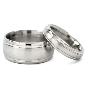 Titanium Ring Sets For Him And Her, Couple's Ring Sets