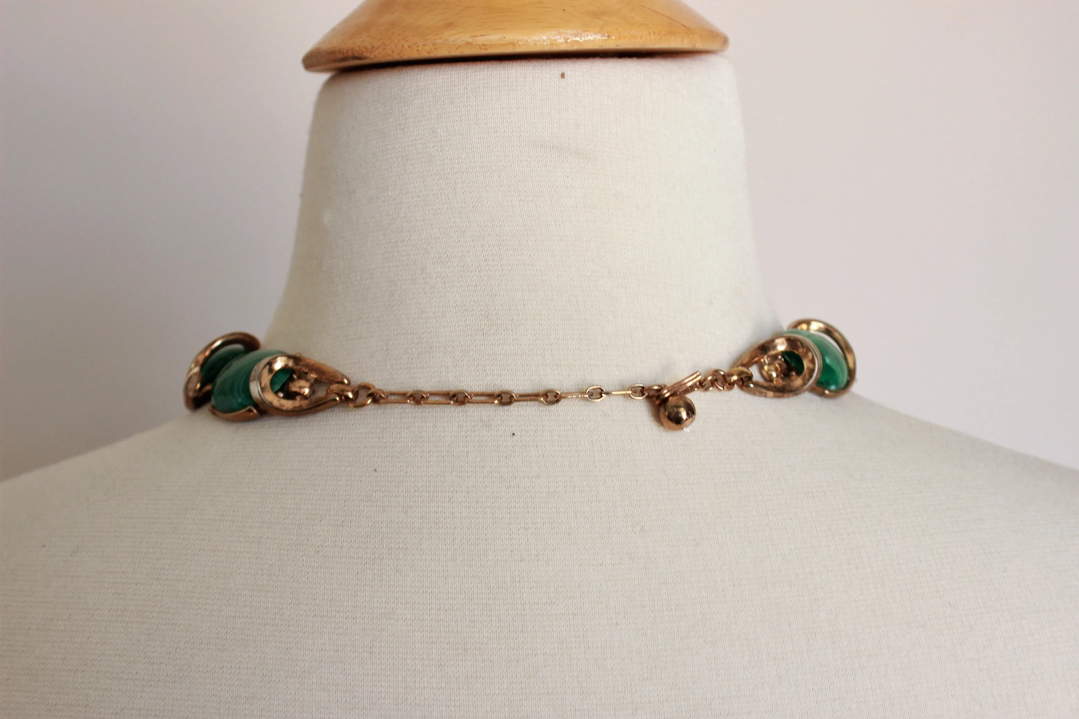 Vintage 1960s Trifari Malachite Necklace