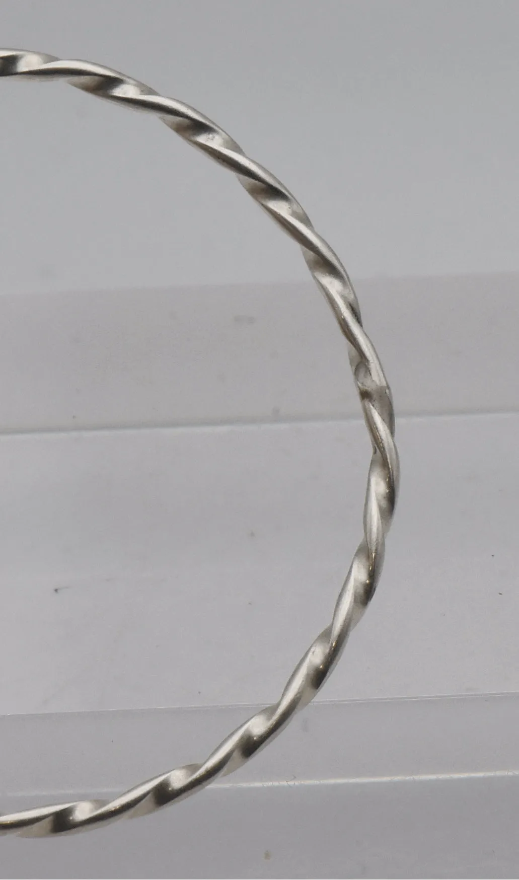 Vintage Sterling Silver Twisted Bangle Bracelet